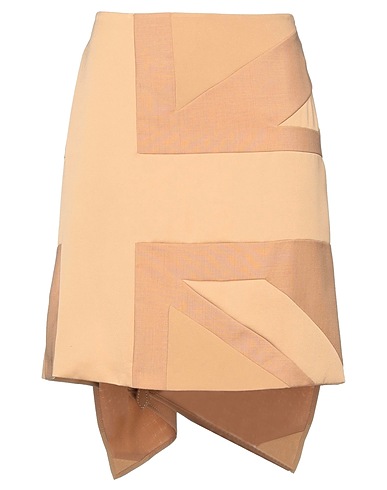 BURBERRY Mini skirt Camel 100% Polyester, Mohair wool, Virgin Wool
