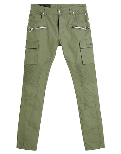 BALMAIN Casual trouser Military green 100% Cotton
