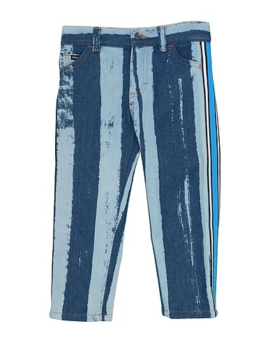 DOLCE&GABBANA Denim trousers Blue 98% Cotton, 2% Elastane, Bovine leather, Polyester