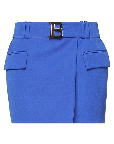 BALMAIN Mini skirt Bright blue 100% Wool
