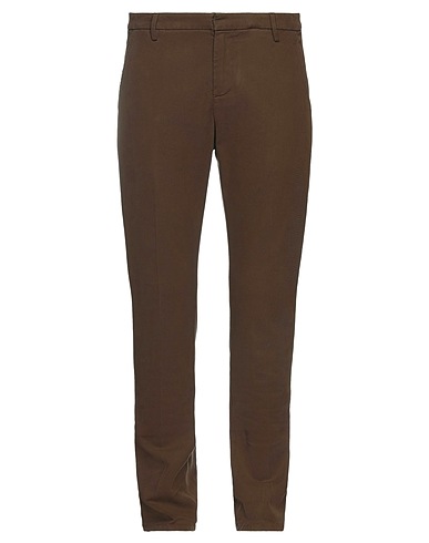 DONDUP Casual trouser Dark brown 69% Modal, 28% Cotton, 3% Elastane