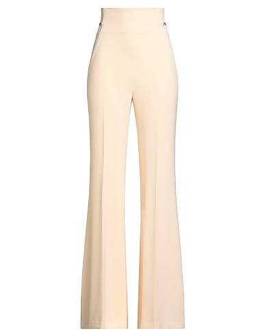 ELISABETTA FRANCHI Casual pants ESSENTIAL Cream 89% Polyester, 11% Elastane