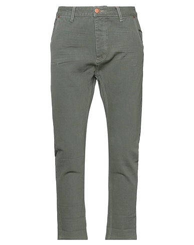 ONE TEASPOON Pantalone Verde scuro 100% Cotone