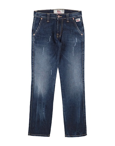 ROŸ ROGER'S Denim pants Blue 99% Cotton, 1% Elastane