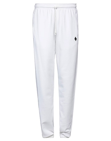 MARCELO BURLON Casual trouser White 100% Cotton, Polyester