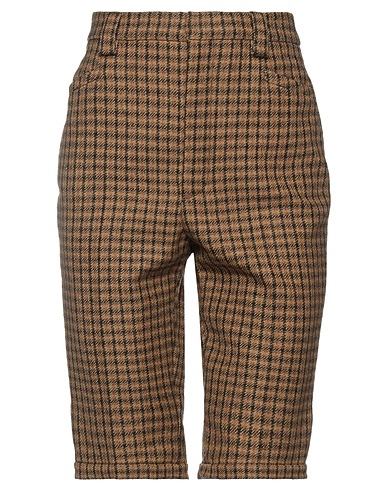 SAINT LAURENT Shorts & Bermuda Camel 100% Virgin Wool, Silk, Elastane, Cotton