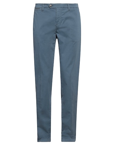 ELEVENTY Casual trouser Slate blue 98% Cotton, 2% Elastane