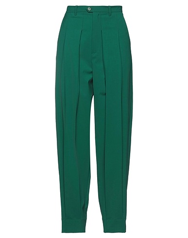 SIMONA CORSELLINI Casual trouser Green 97% Polyester, 3% Elastane