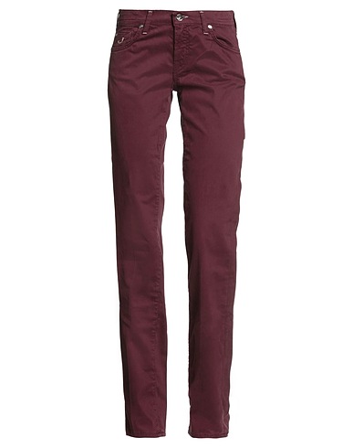 JACOB COHЁN Casual trouser Burgundy 98% Cotton, 2% Elastane