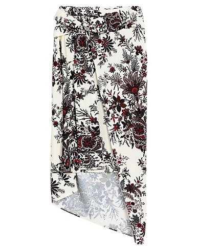 RABANNE Midi skirt Ivory 90% Viscose, 10% Elastane