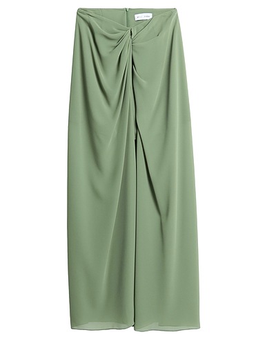 WEILI ZHENG Long skirt Sage green 100% Polyester