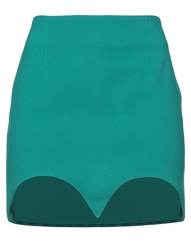 CINQRUE Mini skirt Green 68% Other Fibres, 32% Rayon