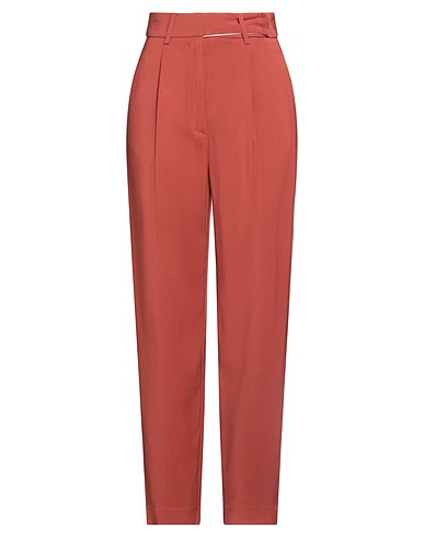 FORTE_FORTE Casual pants Rust 81% Viscose, 17% Virgin Wool, 2% Elastane