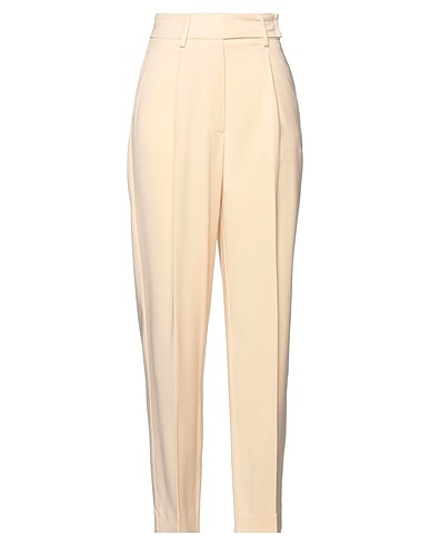 FORTE_FORTE Casual trouser Beige 81% Viscose, 17% Virgin Wool, 2% Elastane