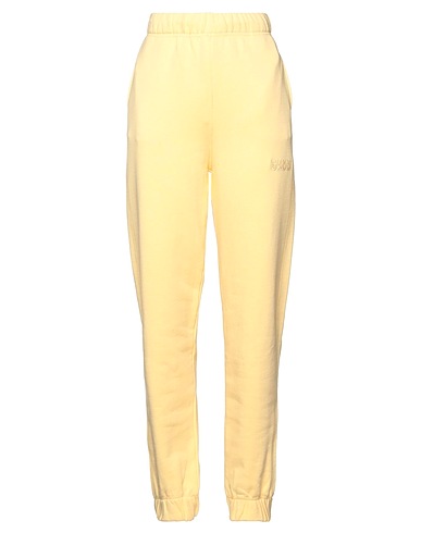 GANNI Casual trouser Yellow 50% Recycled cotton, 50% Recycled polyester