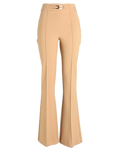 ELISABETTA FRANCHI Casual trouser Apricot 96% Polyester, 4% Elastane