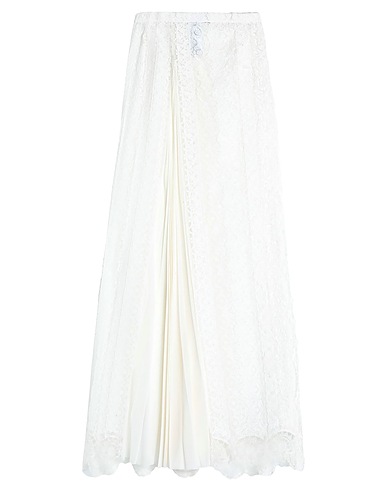 ERMANNO SCERVINO Maxi Skirts White 50% Polyamide, 50% Polyester, Silk