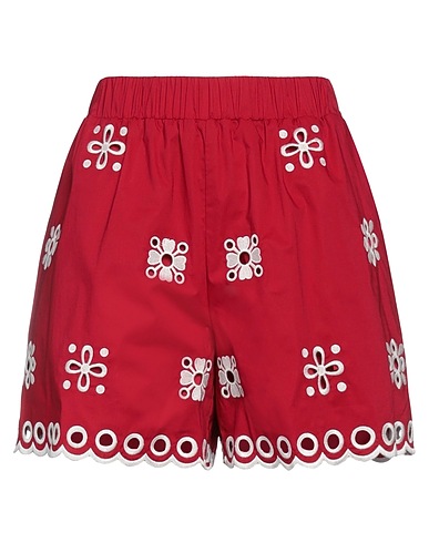 REDValentino Shorts & Bermuda Red 97% Cotton, 3% Elastane