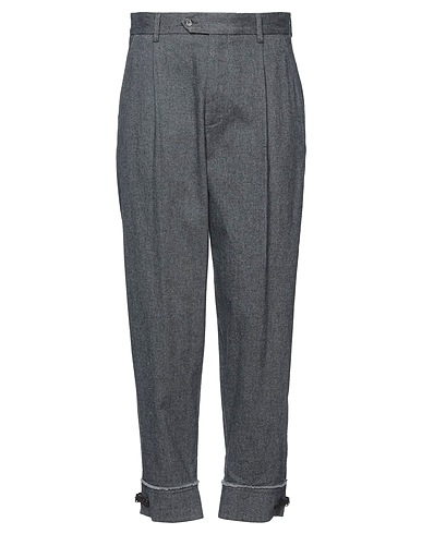 DOLCE&GABBANA Casual trouser Grey 96% Cotton, 3% Lambskin, 1% Elastane