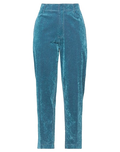 FORTE_FORTE Casual trouser Blue 86% Cotton, 14% Viscose