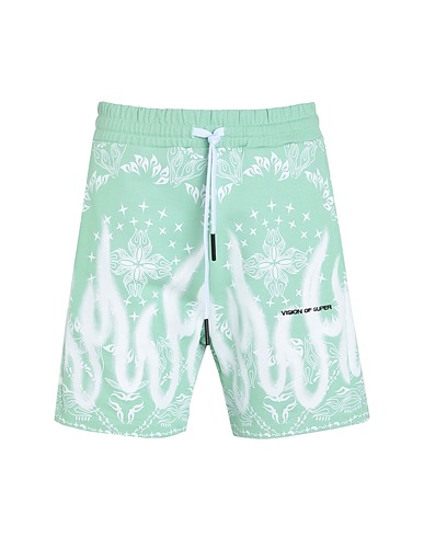 VISION OF SUPER Shorts & Bermuda Light green 100% Cotton