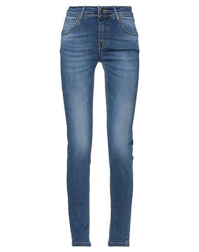 FLY GIRL Denim trousers Blue 97% Cotton, 3% Elastane