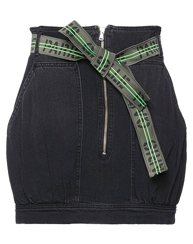 GAëLLE Paris Denim skirt Black 100% Cotton