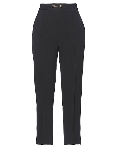 ELISABETTA FRANCHI Casual trouser Black 91% Polyester, 9% Elastane