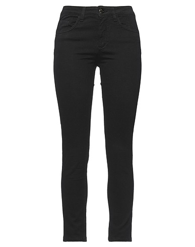 SPACE SIMONA CORSELLINI Denim pants Black 98% Cotton, 2% Elastane