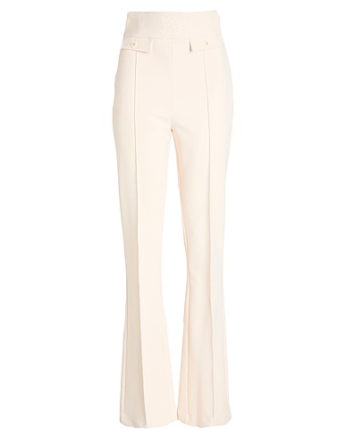 ELISABETTA FRANCHI Casual pants Ivory 96% Polyester, 4% Elastane