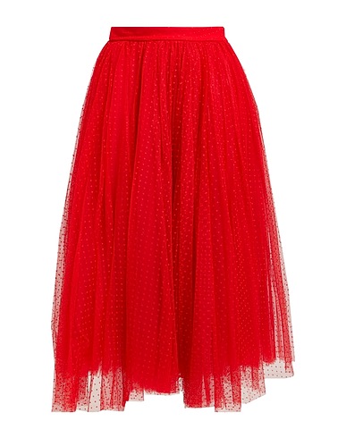 ELISABETTA FRANCHI Midi skirt Red 100% Polyester, Polyamide