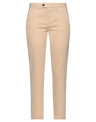 ROŸ ROGER'S Casual pants Beige 87% Cotton, 10% Polyester, 3% Elastane