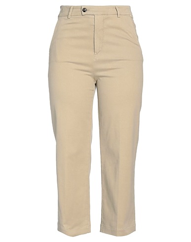 ROŸ ROGER'S Casual trouser Sage green 87% Cotton, 10% Polyester, 3% Elastane