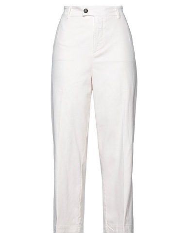 ROŸ ROGER'S Pantalone Avorio 87% Cotone, 10% Poliestere, 3% Elastan