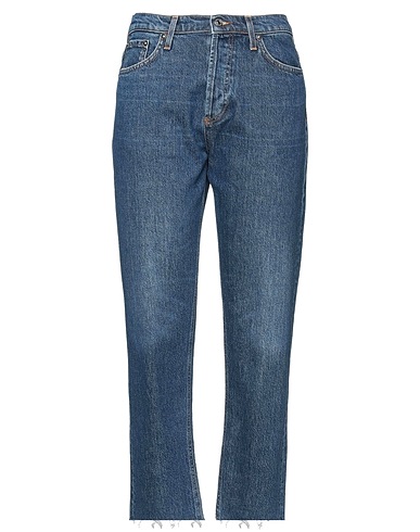 ROŸ ROGER'S Denim pants Blue 99% Cotton, 1% Elastane