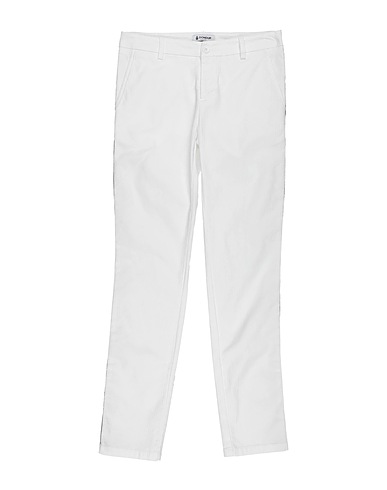 DONDUP Casual trouser White 98% Cotton, 2% Elastane