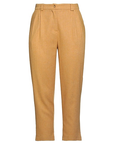 FACE TO FACE STYLE Pantalone Giallo ocra 50% Viscosa, 40% Lana, 10% PES