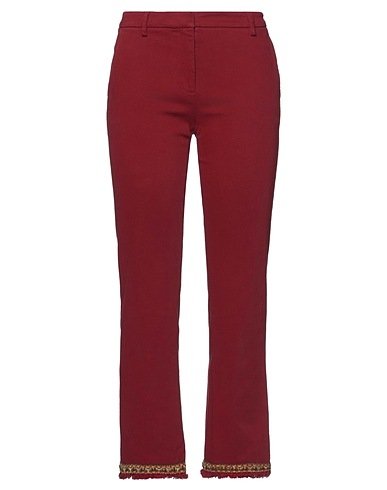 TRUE ROYAL Casual pants Burgundy 98% Cotton, 2% Elastane
