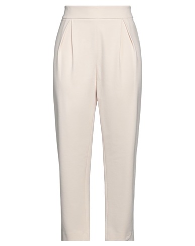 LIVIANA CONTI Casual trouser Ivory 68% Viscose, 27% Polyamide, 5% Elastane