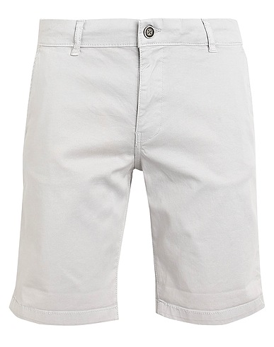 JACK & JONES Shorts & Bermuda Light grey 97% Cotton, 3% Elastane
