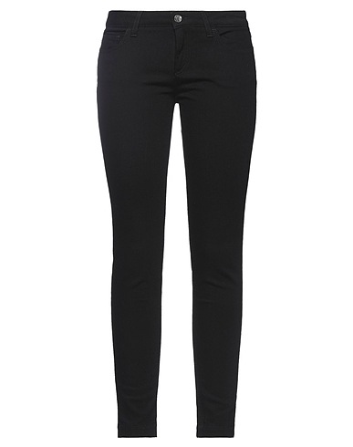 DOLCE&GABBANA Denim trousers Black 98% Cotton, 2% Elastane, Zamak, Calfskin