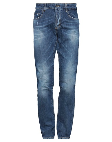 FRANKIE MORELLO Denim trousers Blue 99% Cotton, 1% Lycra®