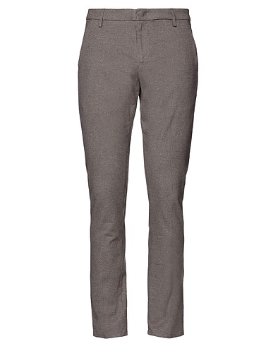 DONDUP Casual trouser Dark brown 98% Cotton, 2% Elastane
