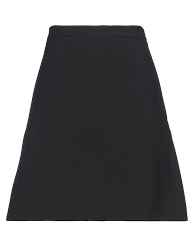 MCQUEEN Mini skirt Black 100% Wool, Viscose, Polyester
