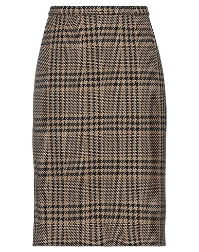 REDValentino Midi skirt Camel 75% Wool, 25% Polyamide