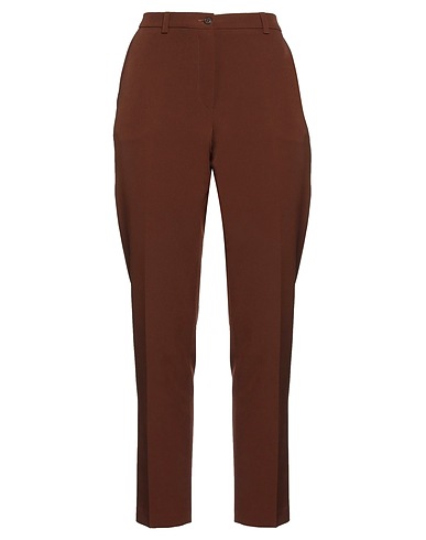 SEVENTY VENEZIA Casual trouser Brown 90% Polyester, 10% Elastane