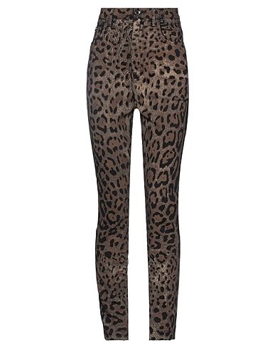 DOLCE&GABBANA Casual trouser DENIM Brown 98% Cotton, 2% Elastane