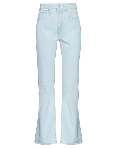 LEVI'S MADE & CRAFTED Denim pants Blue 100% Cotton, Cow leather