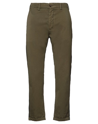 (+) PEOPLE Pantalone Verde militare 100% Cotone