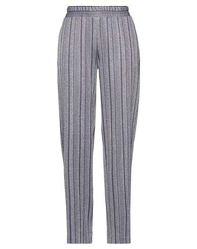 CAMICETTASNOB Casual trouser Pastel blue 88% Viscose, 6% Polyamide, 6% Metallic fiber